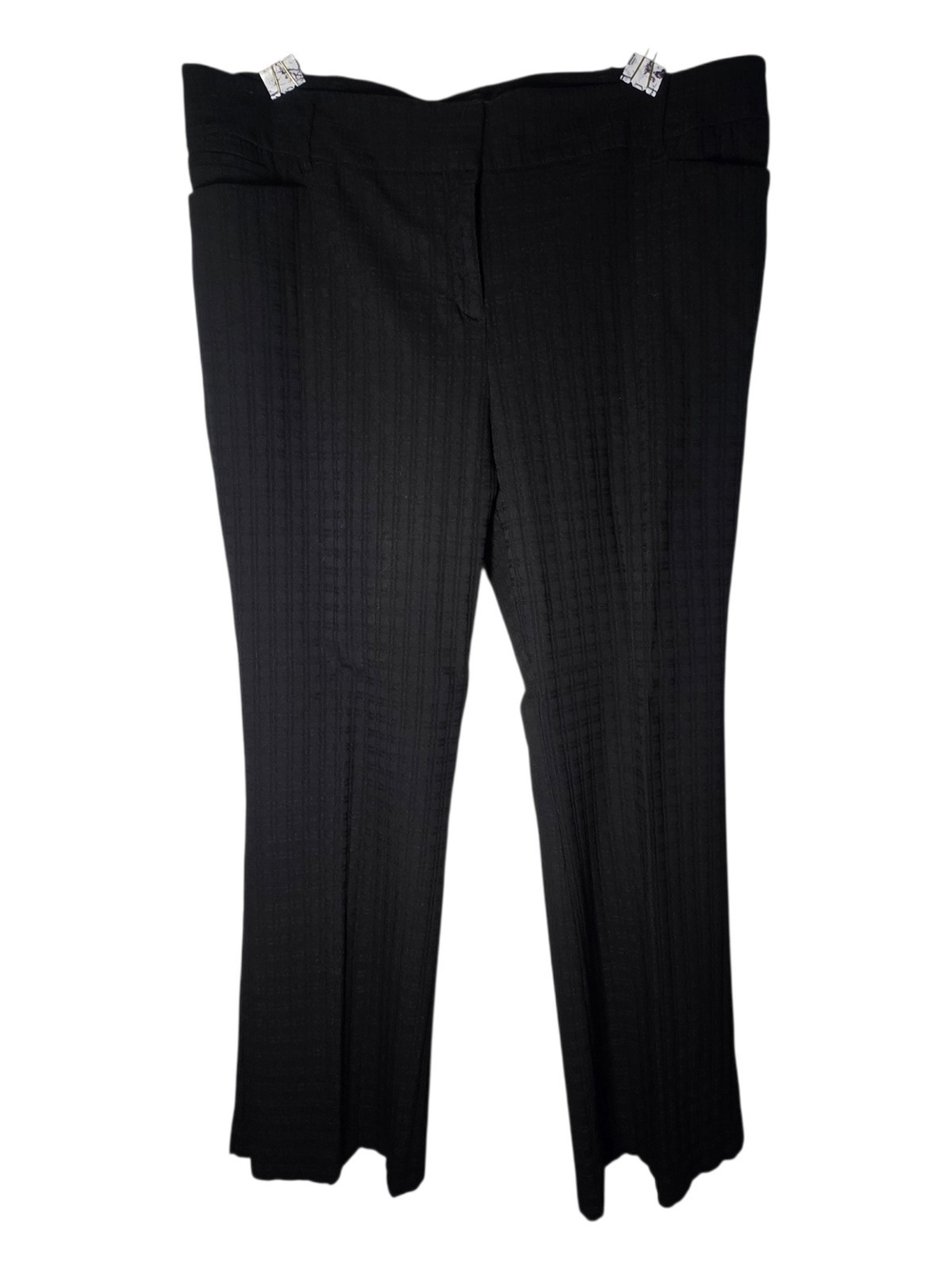 New York & Company 7th Avenue Black Dress Pants Textured Ribbed Stretch Plus 20